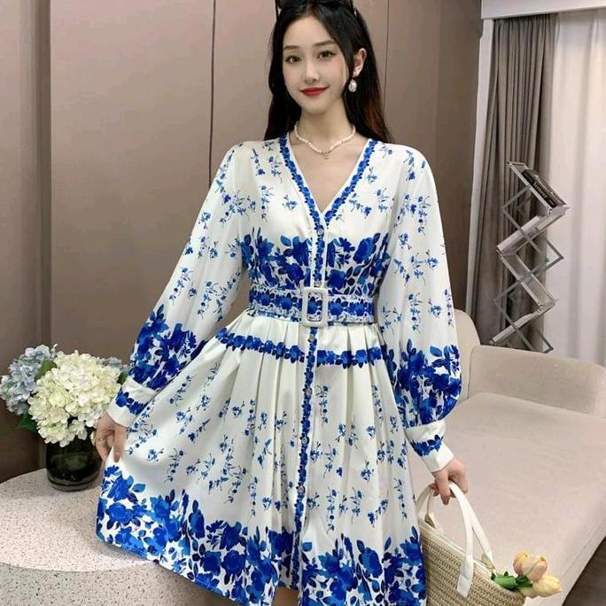 Promo DRES CANTIK SILK READY 3 MOTIF Diskon