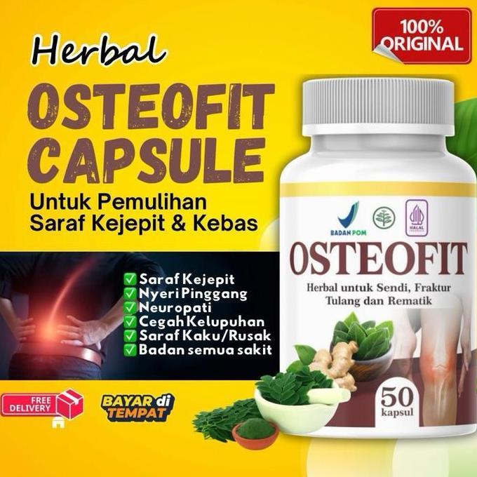 Osteofit Kapsul Herbal Persendian - Membantu pulih dari Nyeri sendi - Pengapuran tulang - Fraktur tu
