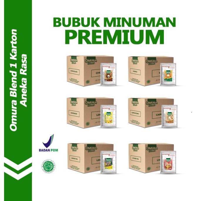 in_sellerjisa - [kartonan] omura blend bubuk minuman premium instant aneka rasa mix gula 1 kg 1 ctn 