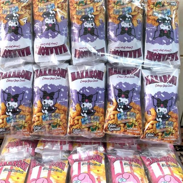Makaroni 100 Pcs Sna Makaroni Rasa Dan Pedas Daun Jeruk Kemasan Kter Food Makanan Cemilan Berhadiah