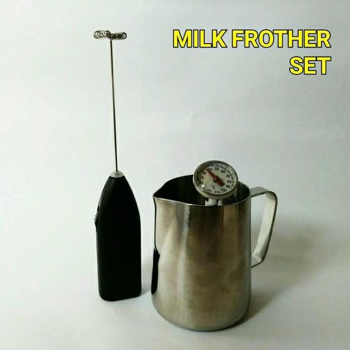 ~~~] Gaharu Milk Frother Set || Milk Jug || Thermometer || Milk Frother