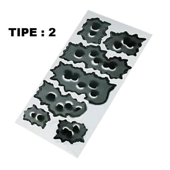 Good- STIKER MOBIL 3D LUBANG PELURU