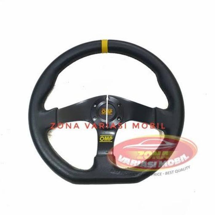 Steer Setir Stir Racing Mobil Omp D Universal 14 Inch Hitam Original Dan Terpercaya