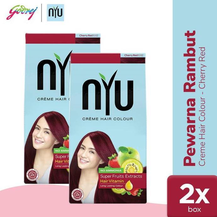 Styling- Nyu Creme Hair Colour Pewarna Rambut - Cherry Red - Isi 2