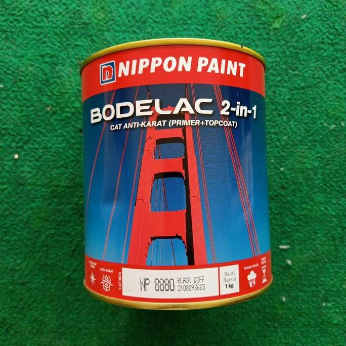 Cat- Cat Besi Bodelac Warna 8880 Black Doff (Hitam Doff) Anti Karat 2-In-1