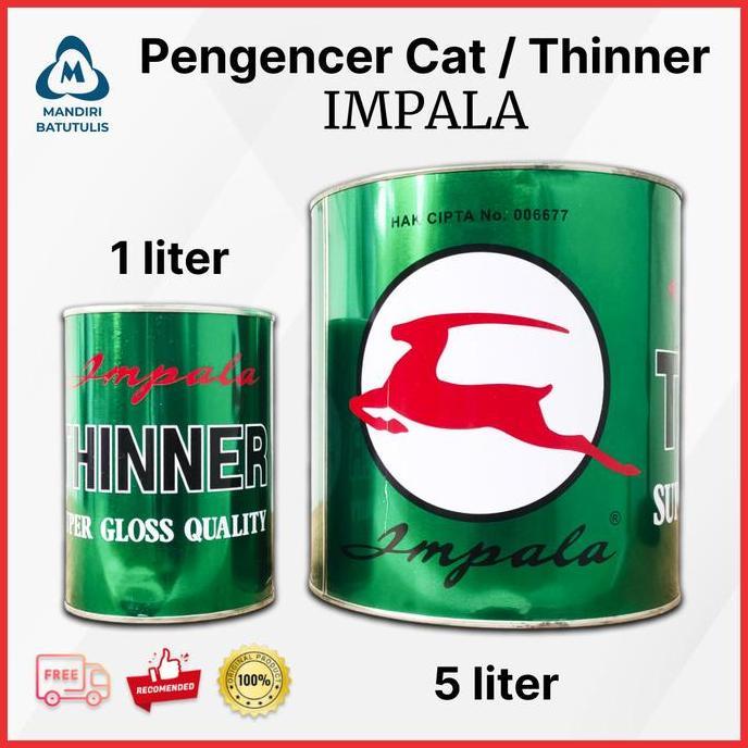 Cat- Thinner Impala Kaleng 1 Liter / Tiner Impala / Pengencer Cat