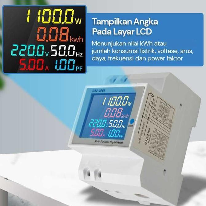 TERMURAH - kWh Meter Digital MCB Digital Pengukur Meteran Listrik PLN Digital 1P
