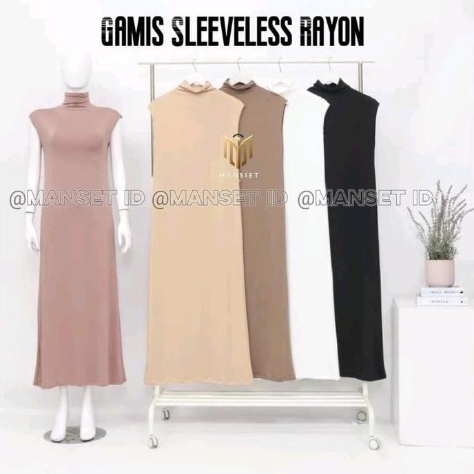 Promo INNER DRESS TANPA LENGAN INNER DRESS BAHAN RAYON INNER DRESS BUNTUNG INNER DRESS WANITA Gamis 