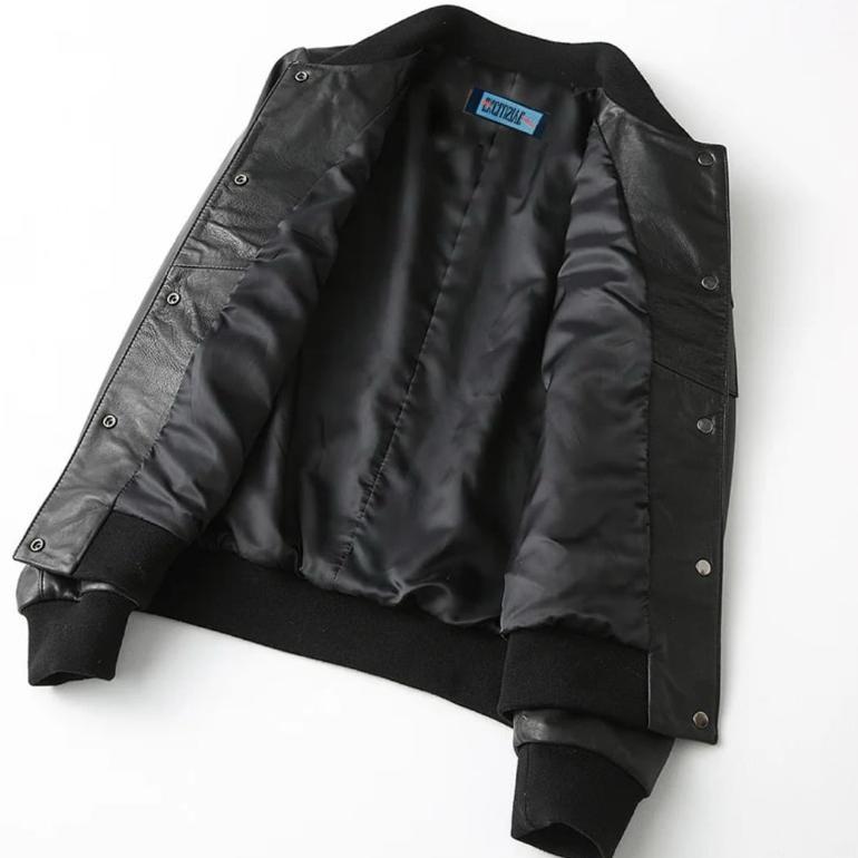 NEW DEALS Jacket Kulit Varsity Coach Bomber casual Jaket Kulit Bomber Vintage Jaket Semi Kulit Jaket