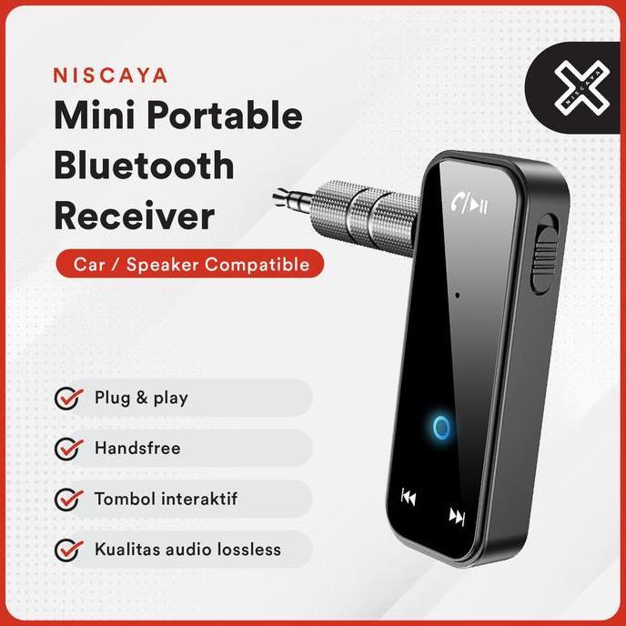 DV112 >> NISCAYA Mini Portable Bluetooth Receiver Audio Jack 3.5mm Rechargable