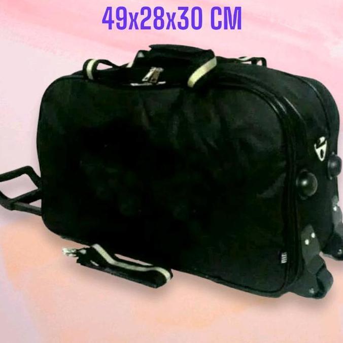 Instancodbisa- Travel Bag Troli Tas Pakaian Mudik Trolley Roda Duffle Besar Jumbo Kabin Pesawat Trav