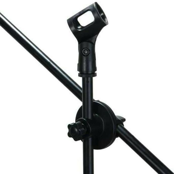 Stand Microphone Hp Tripod Lantai Mikrofon 2 Klip Mic Holder Model Jepit Nb-107