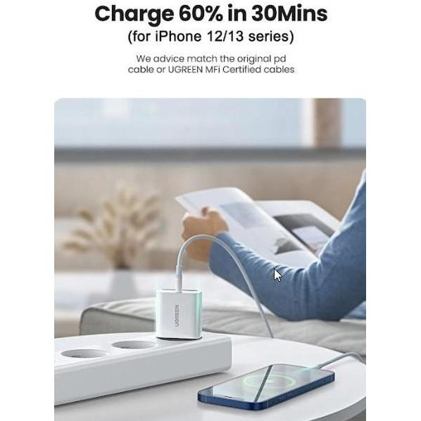Grosir Ugreen Charger Mfi Set Kabel C Lightning 20W Iphone 11 13 14 Pro Max