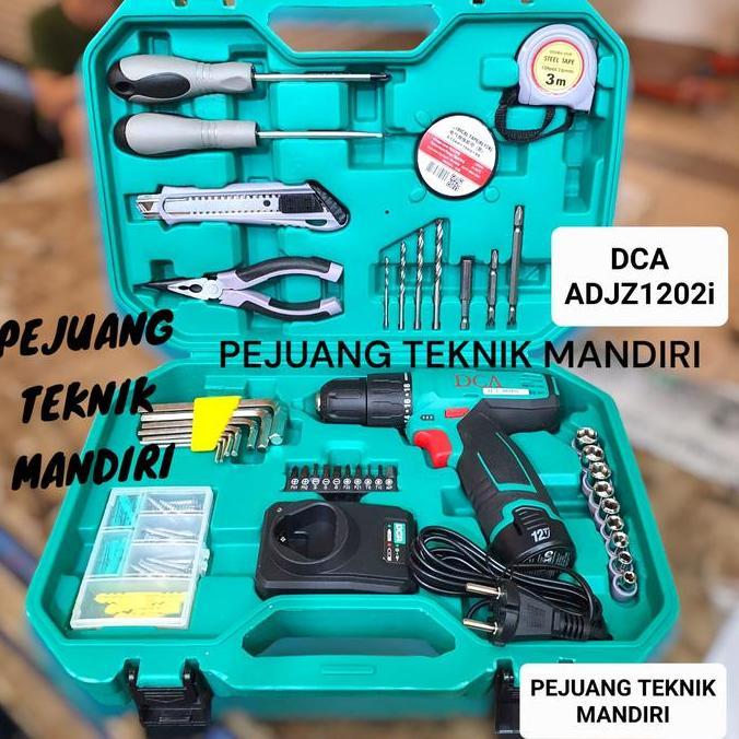 KIKYO MESIN BOR SET CORDLESS DCA ADJZ1202i 12V / BOR BATERAI DCA ADJZ 1202i