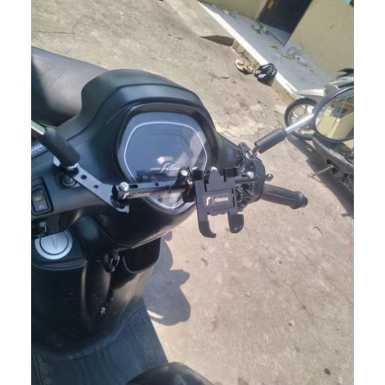 Grade Ori Holder Hp Paket Kumplit + Stabilizer Spion Motor Nmax, Lexy, Beat, Mio, Vario New Dll