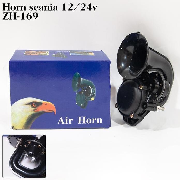 Klakson Angin Keong Trompet Mobil Truk Air Horn 12V 24V Scania Volvo Membran Plastik Ready