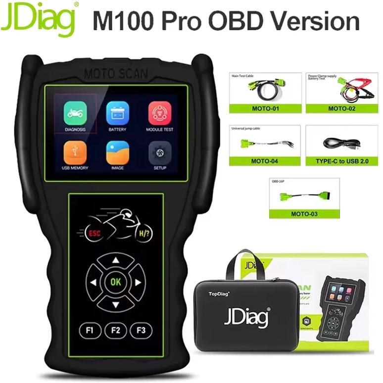 JDiag M100 Pro OBD2 Scanner Professional Motorcycle Diagnostic Tool For BMW Kawasaki Yamaha Suzuki K