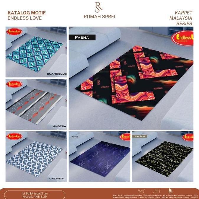 KARPET BUSA MALAYSIA - ENDLESS LOVE - BESAR - 150 x 190