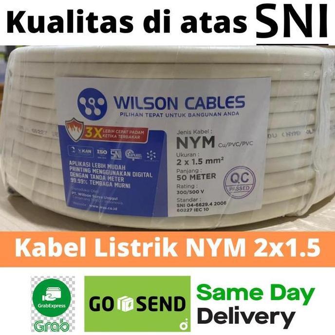 Panelfiks- Kabel Listrik Kabel Wilson Nym 2X1.5 (Per 50 Meter) Kabel Listrik Wilson