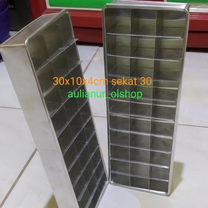 Bestone- loyang kue 10x30 / loyang brownies sekat 30x10 / loyang sekat 10x30