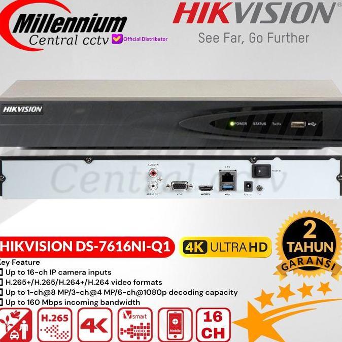 Instancodbisa- Nvr Hikvision 16Ch Ds-7616Ni-Q1 / Nvr Hikvision 16 Channel
