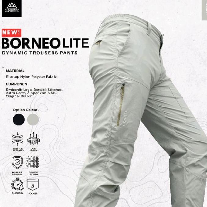 Mouting- Celana Angsana Outdoor Borneo Extreme Basic Grey