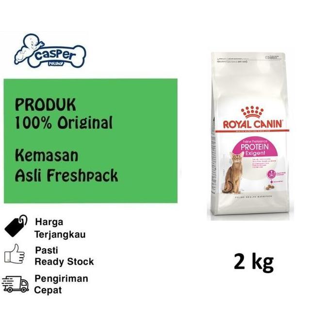 Royal Canin Exigent 42 Protein 2kg Makanan Kucing Ayam Gluten Gandum Jagung Corn Gluten Meal Rasa Al