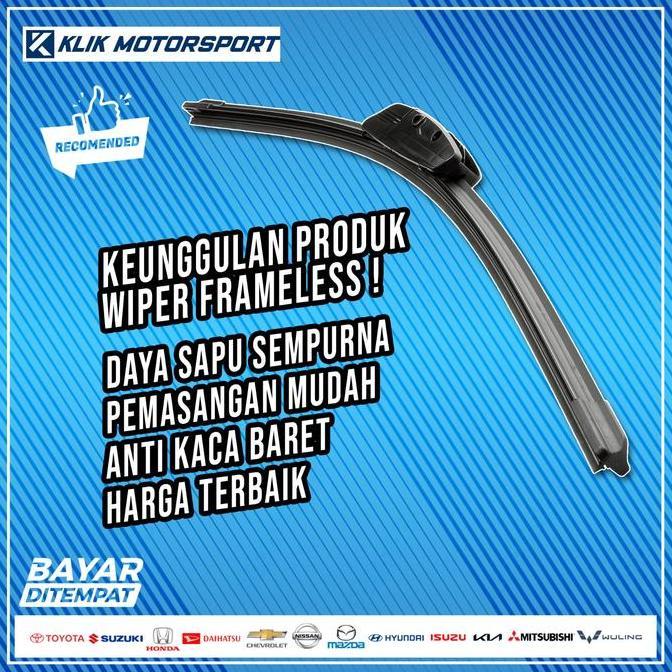 Wiper Daihatsu Grand Max / Wiper Mobil Frameless - 1 Set Depan