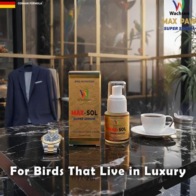 MAX - SOL Suplemen Vitamin Protein Semua Jenis Burung Murai Lovebird Kenari Cucak Ijo Jalak