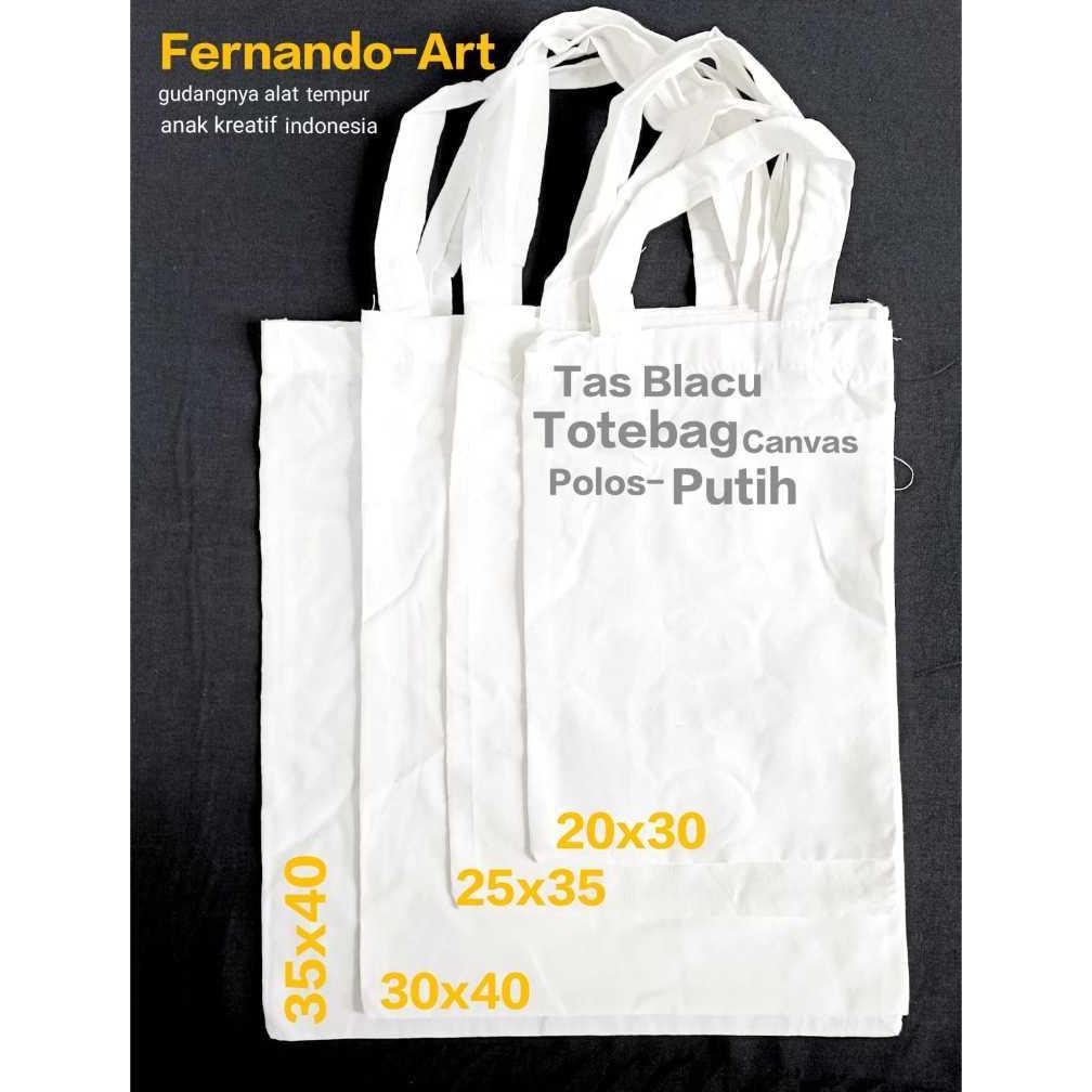 original nb - totebag blacu putih polos untuk lukis / totebag blacu putih polos standard type potrai