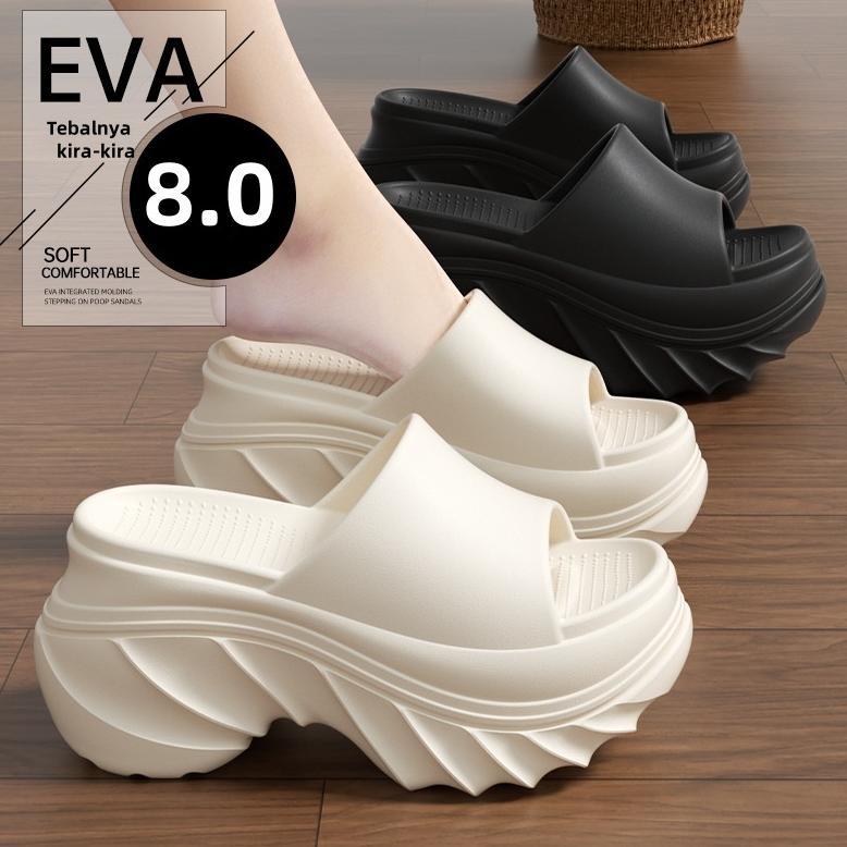 promo ikan sandal wanita mode tinggi 8cm sandal wanita elegan karet sepatu sandal wanita sandal wani