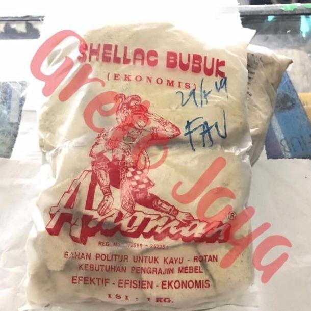 ( 1 Kg ) Shellac Shellak Sherlak Sirlak Serlak Bubuk Emping Anoman