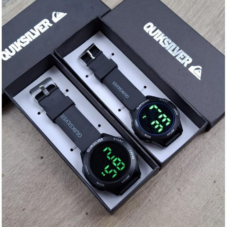 ORIGINAL Flash Sale Jam Tangan Couple Quiksilver Led Free Box Quiksilver Trending