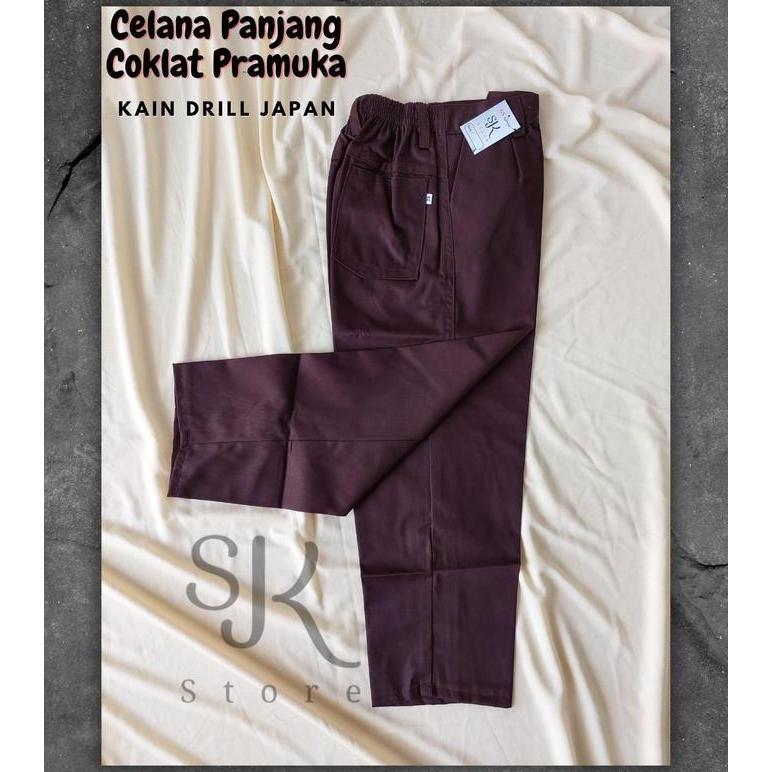 Boykid- Celana Panjang Sd/Mi/Pramuka Kain Japan Drill Nyaman Tebal  Seragam  Sekolah Anak Laki Laki 