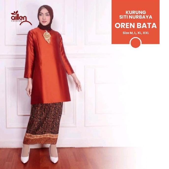 DS354 - Baju Kurung bahan tafeta Polos setelan
