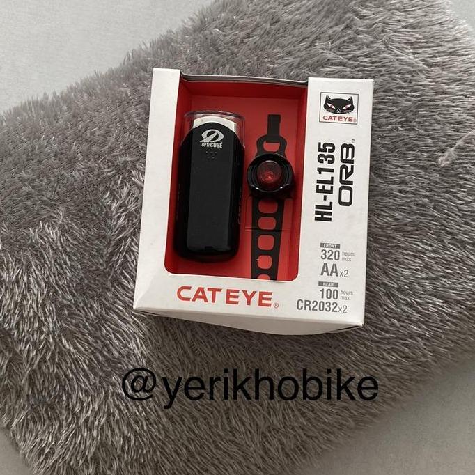 Lampu Sepeda Depan Belakang Cateye HL-135 + Orb