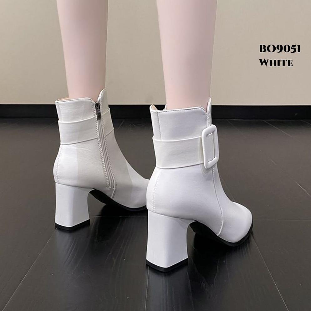 BIG PROMO PRF Sepatu Boots Flat Korea BO9051 Heel 7cm PU