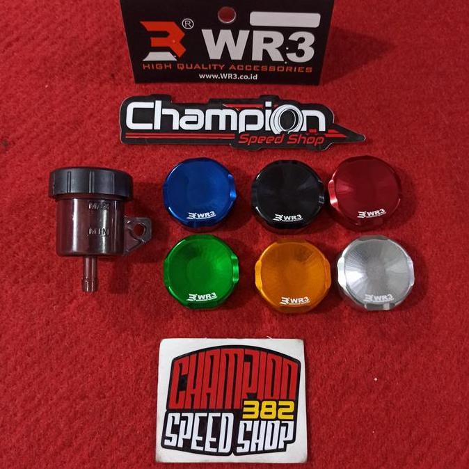 Tabung Minyak Rem Kecil Lurus WR3 + Tutup Tabung Minyak Rem CNC WR3