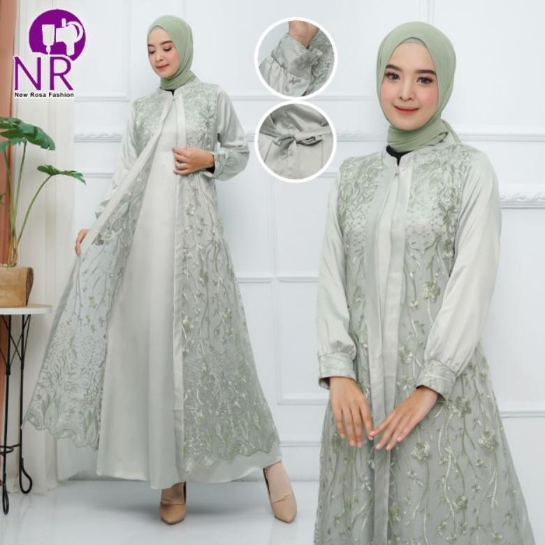 DISKON (TR01) GAMIS BRUKAT TILE ROMPI / GAMIS BRUKAT MUSLIM / GAMIS MODEL ROMPI UKURAN M - XXXL (JUM