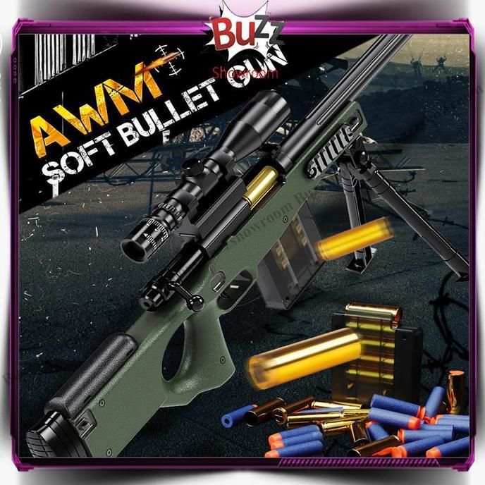 mz_fiktra - tembakan anak awm soft bullet awp mainan sniper gun
