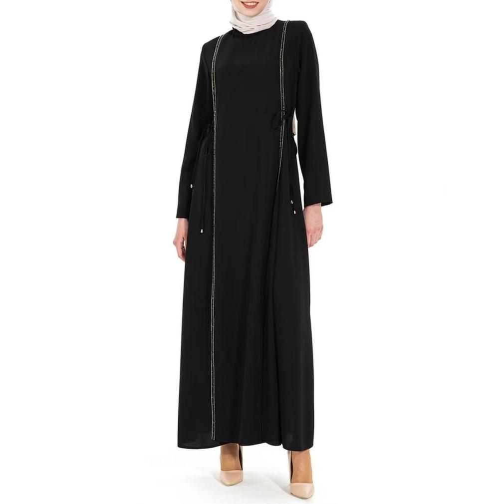 FREE ONGKIR GDTIMA GAMIS WANITA ABAYA HITAM MEWAH ELEGAN GAMIS HITAM POLOS GAMIS TERBARU