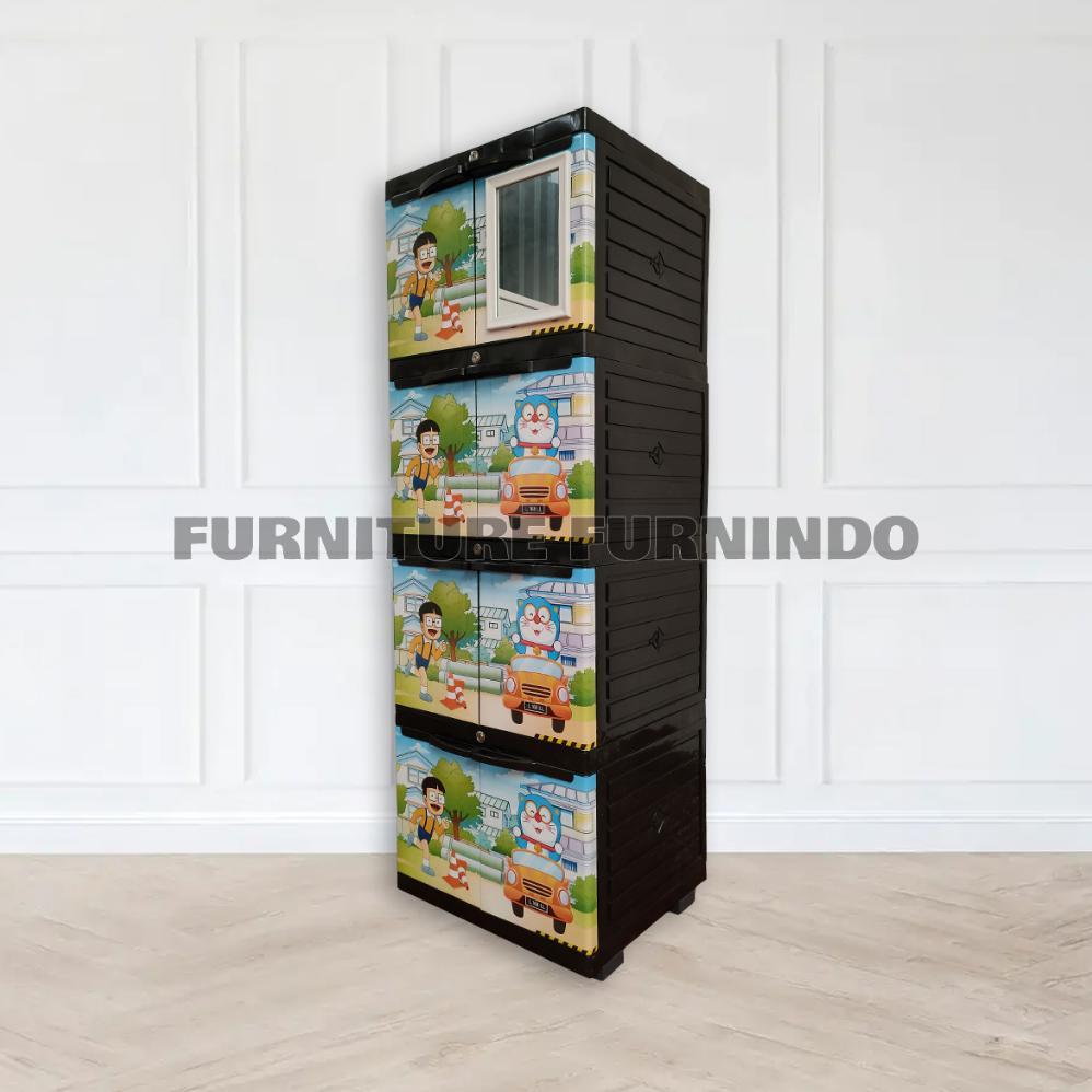 Diskont Lemari Plastik 3 Susun Dan 4 Susun Kunci Kaca Aquose Diva Karakter