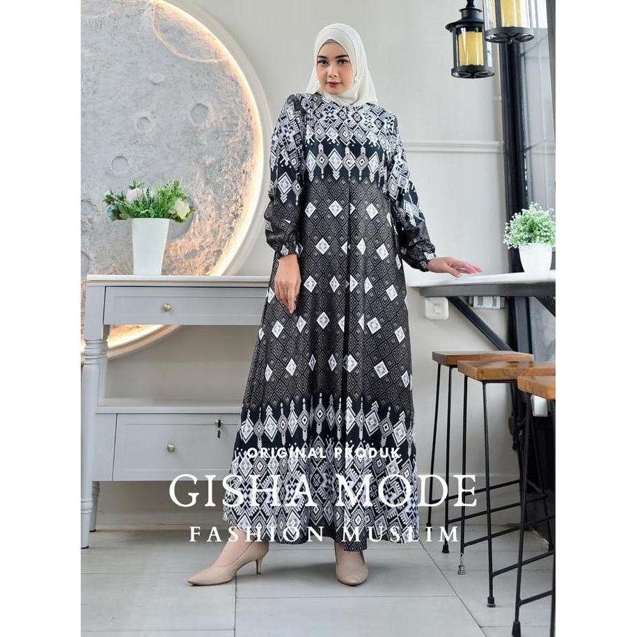 Instancodbisa- Gamis Zahra Silk Premium Terbaru |Bahan Silk Premium Kekinian |Motif Bunga Gamis Leba