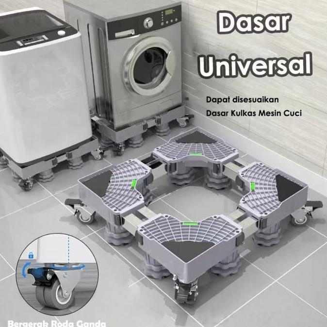 Instancodbisa- CodAlas Mesin Cuci Stainless Steel Yang Dapat Disesuaikan / Alas Kulkas, Dudukan Mesi