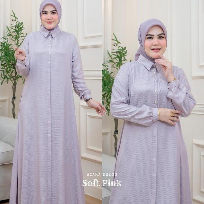 Instancodbisa- Nnfashion ~ Ayara Dress Gamis Wanita  Muslimah Dewasa Remaja Syari Casual Formal Leba