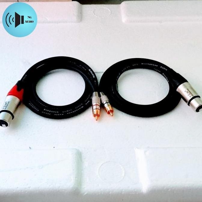 promo [SATU SET]Kabel audio Jack mixer to power jack XLR FEMALE TO RCA