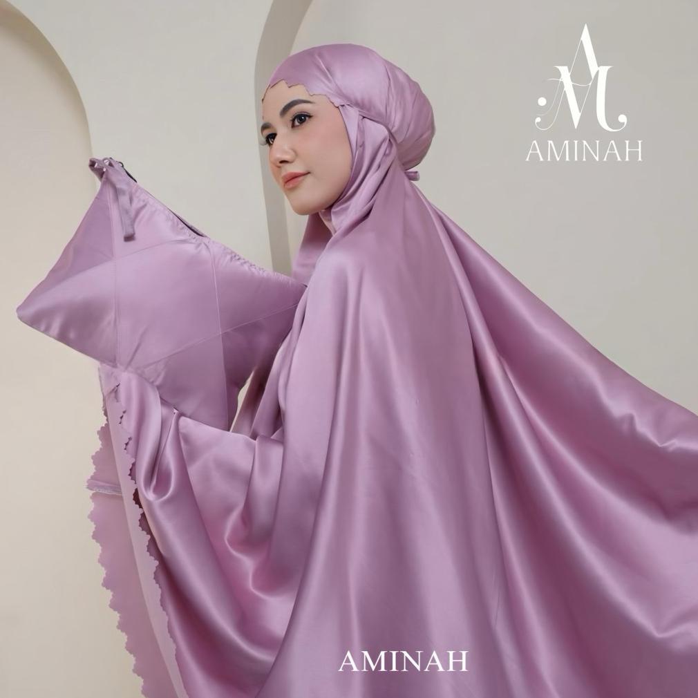 Premium Aminah - Mukena Dewasa Silky Traveling Daily Aminah Lasercut