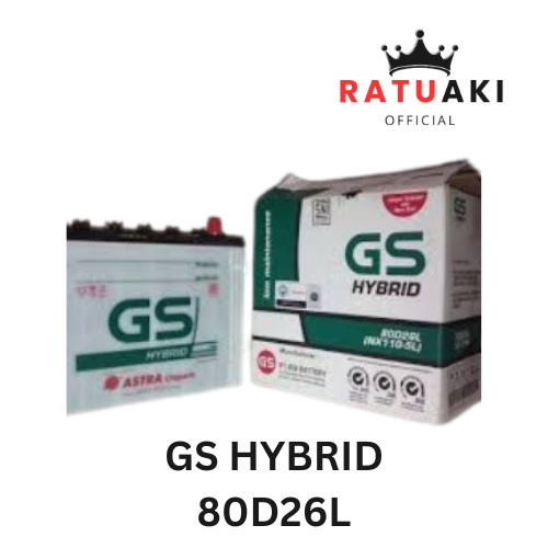 Aki 12V 70Ah GS Astra Hybrid 80D26L – Aki Mobil PRODUK ORIGINAL 100%