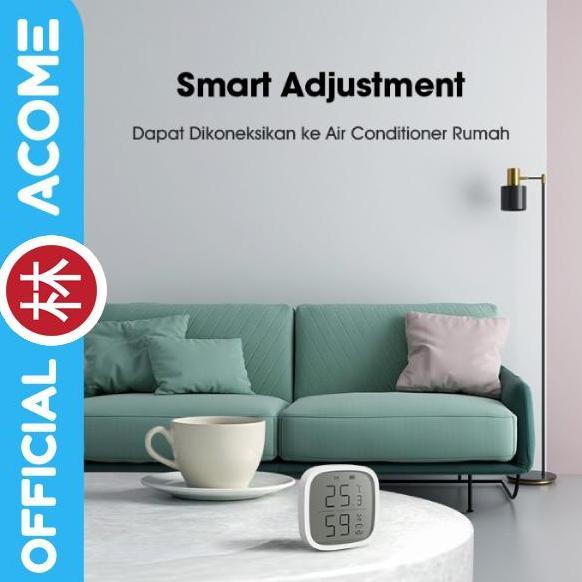 Acome Sensor TH1 Smart Zigbee Scan Suhu Kelembapan Udara Humidity Temperature Ruang LED Display BISA