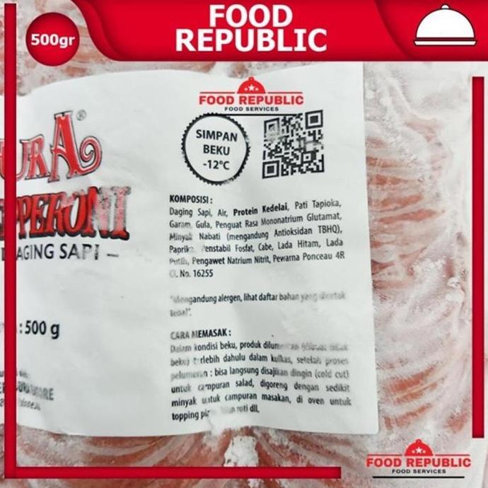 Bigwood- Pepperoni Beef / Daging Sapi Peperoni 500 Gr Halal Topping Pizza